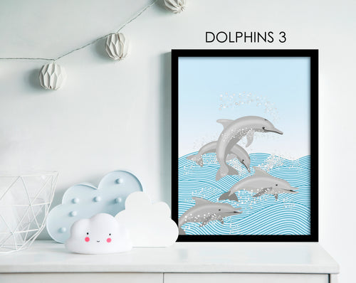 DOLPHINS 3 PRINT