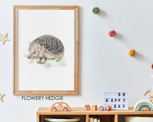 FLOWERY HEDGEHOG PRINT