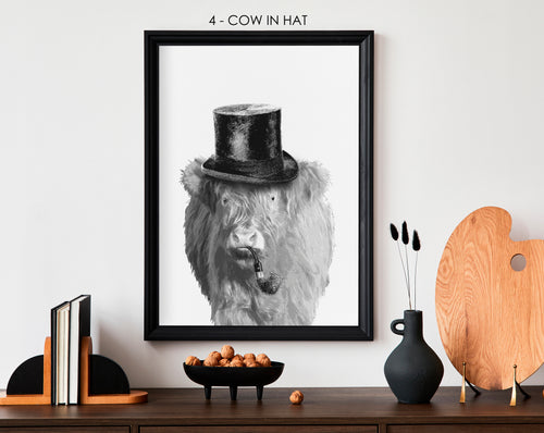 COW IN HAT PRINT 4