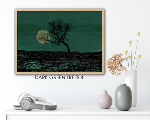 DARK GREEN TREE LANDSCAPES PRINT 4