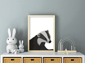 BERTIE BADGER PRINT