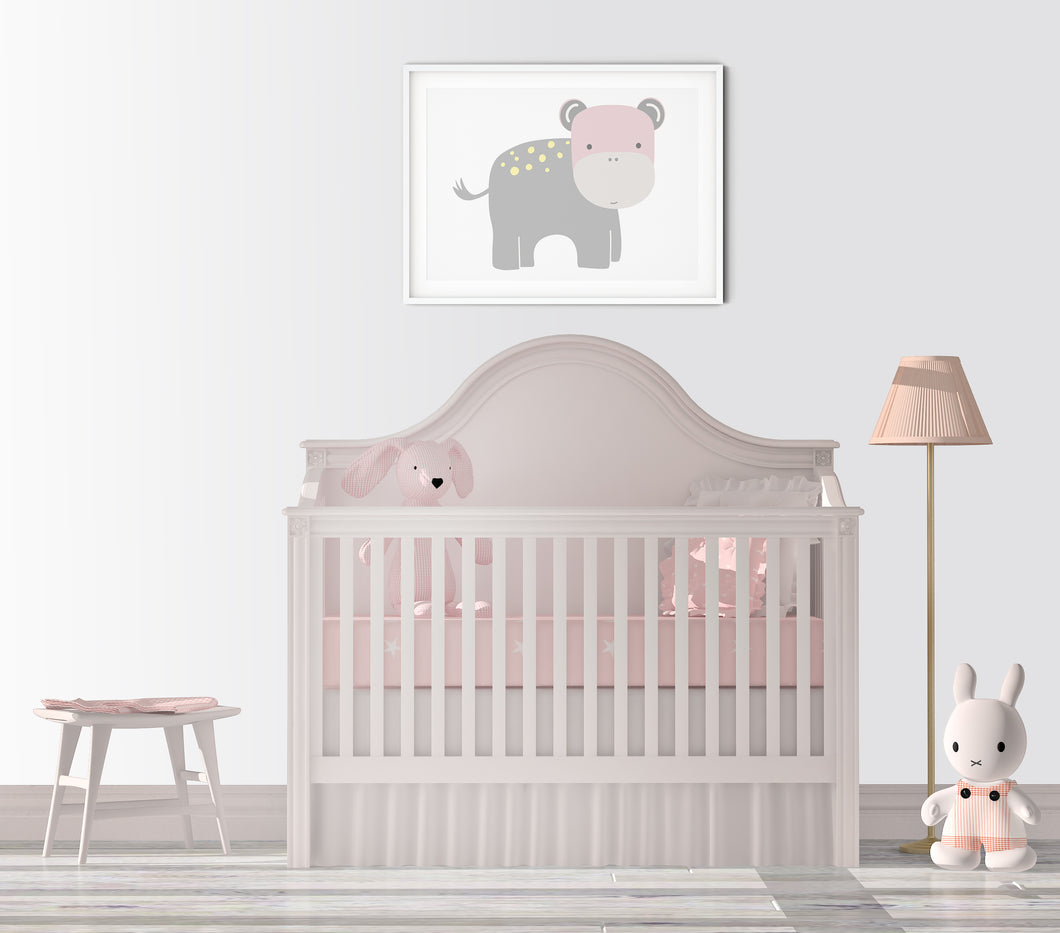 CUTE HIPPO PRINT 1